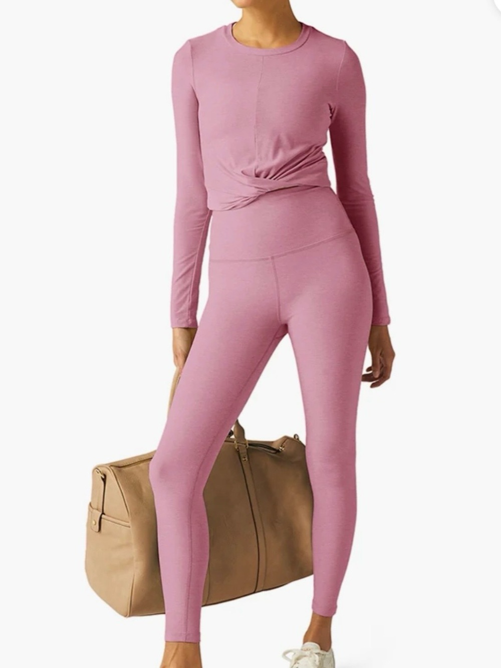 🪷BEYOND YOGA Featherweight Center Stage Cropped Long Sleeve - Small